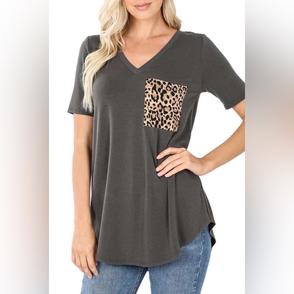 Leopard Pocket Top